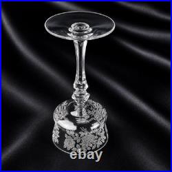 Tiffin Glass Co Etched Rose Cordial Glass 15074 Set of 8 Crystal 5.5Very Small
