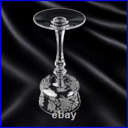 Tiffin Glass Co Etched Rose Cordial Glass 15074 Set of 8 Crystal 5.5Very Small
