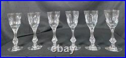 Tiffin Mirage Claret Wine Glasses Set of 6 Heavy Crystal Vintage Stemware MCM