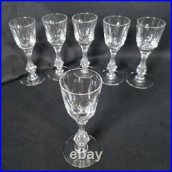 Tiffin Mirage Claret Wine Glasses Set of 6 Heavy Crystal Vintage Stemware MCM