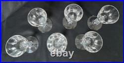 Tiffin Mirage Claret Wine Glasses Set of 6 Heavy Crystal Vintage Stemware MCM