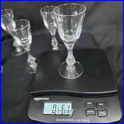 Tiffin Mirage Claret Wine Glasses Set of 6 Heavy Crystal Vintage Stemware MCM