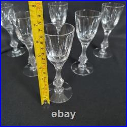 Tiffin Mirage Claret Wine Glasses Set of 6 Heavy Crystal Vintage Stemware MCM