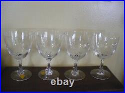 Tiffin Starburst Crystal Water Wine Glass Goblet SET OF 4 NEW