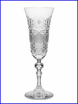 Toasting Flute Champagne Flutes Set of 6 Flute Glasses Cut Crystal
