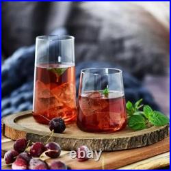 Transparent Glassware Set, 18.3 oz, Dishwasher Safe