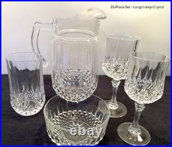 Uncommon 25-Piece Vintage Cristal d'Arques Longchamp Tableware Set