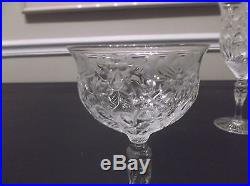 Unique cut crystal stemware rare one of a kind set of 40