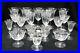 Unknown Mfg crystal ETCHED THISTLE UNK6908 18-piece LOT water wine cocktail +