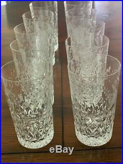 Used Crystal Rogaska Gallia Tumbler Glasses 5 3/8, Set of 10