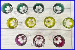VAL SAINT LAMBERT GEVAERT TCPL SET OF 11 Cordial Glasses RAREVINTAGEPRISTINE