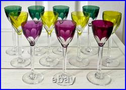 VAL SAINT LAMBERT GEVAERT TCPL SET OF 11 Cordial Glasses RAREVINTAGEPRISTINE