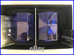 VERSACE Medusa Lumiere Rhapsody Blue WHISKEY GLASS Set of 2 New in Box Whisky