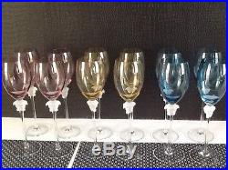 VERSACE ROSENTHAL MEDUSA COLORED CRYSTAL WINE GLASSES Set Of 12