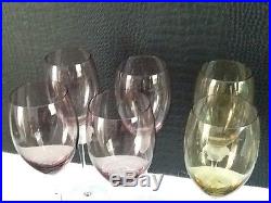 VERSACE ROSENTHAL MEDUSA COLORED CRYSTAL WINE GLASSES Set Of 12