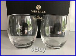 VERSACE Rosenthal MEDUSA LUMIERE 2nd Edition Clear WHISKY Set of 2 NEW in BOX