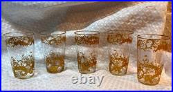 VINTAGE 1930s FRENCH CRYSTAL TUMBLERS SET of 5 FROM ST. LOUIS, FRANCE