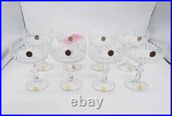 VINTAGE 1982 Schott Zwiesel Germany TANGO Cut Crystal Champagne Glasses Set of 8