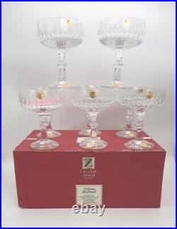 VINTAGE 1982 Schott-Zwiesel Germany TANGO Cut Crystal Champagne Set of 8 NOS