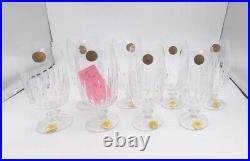 VINTAGE 1982 Schott-Zwiesel Germany TANGO Cut Crystal Water Goblets Set of 8 NOS