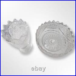 VINTAGE Bubble glass punch Bowl Crystal Glassware set Vase DISCONTINUED