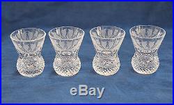 Vintage Edinburgh Crystal Thistle Shot Glasses Set Of 4 Signed Never Used