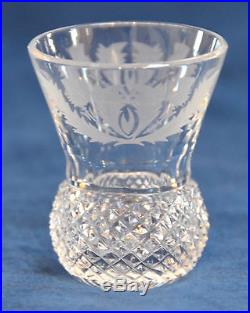 Vintage Edinburgh Crystal Thistle Shot Glasses Set Of 4 Signed Never Used
