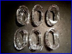 VINTAGE Waterford Crystal ALANA (1952-) Set of 6 Oval Napkin Rings 2 5/8