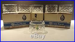 VINTAGE Waterford Crystal ALANA (1952-) Set of 6 Oval Napkin Rings 2 5/8 BOX