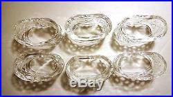 VINTAGE Waterford Crystal ALANA (1952-) Set of 6 Oval Napkin Rings 2 5/8 BOX