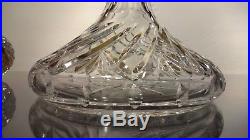 VINTAGE Waterford Crystal BAR SET Ships Decanter / 4 Old Fashioned / Wood Tray