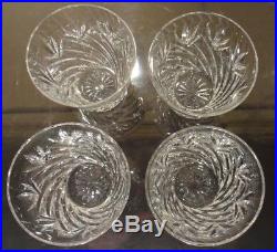 VINTAGE Waterford Crystal BAR SET Ships Decanter / 4 Old Fashioned / Wood Tray