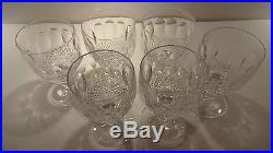 VINTAGE Waterford Crystal COLLEEN (1953-) Set 6 Water Goblets 5 1/8 9 oz
