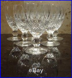 VINTAGE Waterford Crystal COLLEEN (1953-) Set 6 White Wine Glasses 4 1/2 4 oz