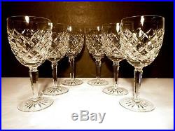 VINTAGE Waterford Crystal COMERAGH (1973-) Set of 6 Water Goblets 7