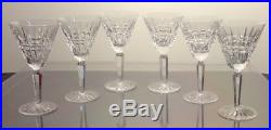 VINTAGE Waterford Crystal GLENMORE (1962-) Set of 6 Claret Wine Glasses 6 1/2