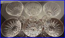 VINTAGE Waterford Crystal GLENMORE (1962-) Set of 6 Claret Wine Glasses 6 1/2