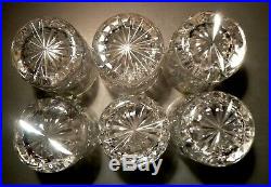 VINTAGE Waterford Crystal LISMORE (1957-) Set of 6 Old Fashioned 3 3/8 9 oz