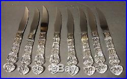 VINTAGE Waterford Crystal LISMORE (1957-) Set of 8 Steak Knifes 9 1/4 IRELAND