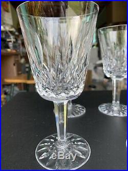 VINTAGE Waterford Crystal LISMORE Set of 4 Water Goblets 6 7/8 Beautiful