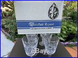 VINTAGE Waterford Crystal LISMORE Set of 6 Water Goblets 6 7/8 With BOX