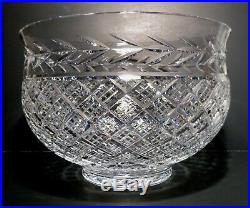 VINTAGE Waterford Crystal MASTER CUTTER Masive Punch Bowl and Cup 5 piece set