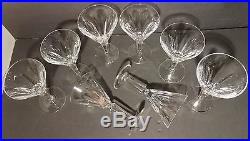 VINTAGE Waterford Crystal SHEILA (1958-) Set of 8 Claret Wine Glasses 6 1/2