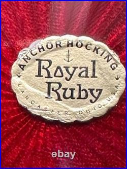 VTG Anchor Hocking Royal Ruby Bubble 15-Piece Glassware Set Circa 1940s-1960s