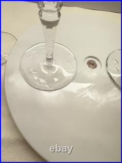 VTG Libbey Rock Sharpe Optic Fernwood Patt. 2010 Wine/Water Cry. Goblet set of 6