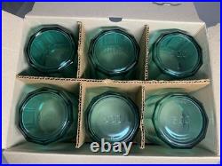 VTG. NOS Luminarc Working Glass Set of 12 Glasses 14& 21oz Turquoise USA