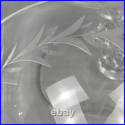 VTG Set Of 8 Elegant Etched Crystal Coupe Cocktail Sherbet Glasses Ornate Stem