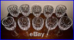 VTG Waterford Crystal KILDARE Water Goblets Glasses 7 Tall Set of Ten IRELAND