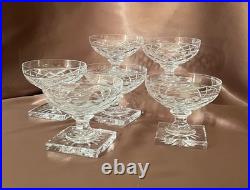 Val Saint Lambert Champagne Glasses Set of 6 Art Deco