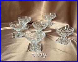 Val Saint Lambert Champagne Glasses Set of 6 Art Deco
